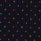 {[en]:Red, White & Burnt Orange on Midnight Blue Macclesfield Print Silk Tie