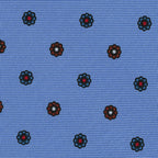 {[en]:Red, Light Blue & White on Sky Blue Macclesfield Print Silk Ties