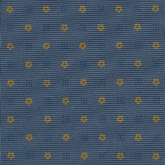 {[en]:Blue & Gold on Slate Blue Macclesfield Print Silk Tie