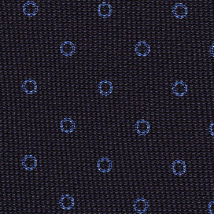 {[en]:Sky Blue on Midnight blue Macclesfield Print Silk Pocket Square