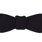 {[en]:Dark Red on Midnight Blue Grenadine Pin Dot Silk Bow Tie