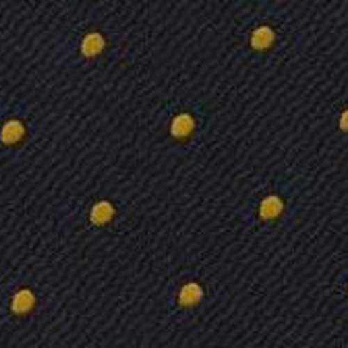 {[en]:Yellow/Gold Dots on Dark Navy Pin-Dot Silk Bow Tie