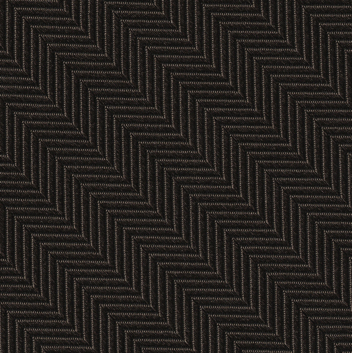 {[en]:Bitter Chocolate Herringbone Silk Pocket Square