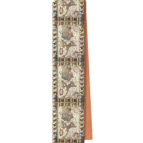 1652 Map with Thai Shot Silk Scarf