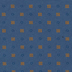 {[en]:Blue & Gold on Slate Blue Macclesfield Print Silk Tie