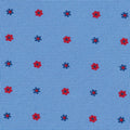 {[en]:Red & Royal Blue on Sky Blue Macclesfield Print Silk Pocket Square