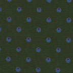 {[en]:Sky Blue & Red on Dark Green Macclesfield Print Silk Tie