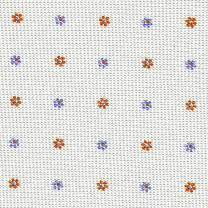 {[en]:Sky Blue & Burnt Orange on White Macclesfield Print Silk Tie