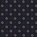 Sky Blue, Red & Off-White on Midnight Blue Macclesfield Print Pattern Silk