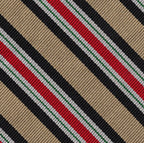 イラク戦役メダル シルクポケットスクエア #AMP-5（ブラック、ゴールド、オフホワイト、グリーン＆レッド）