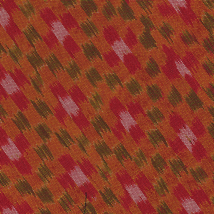 {[en]:Red / Orange / Yellow Gold & White Mudmee Silk Tie