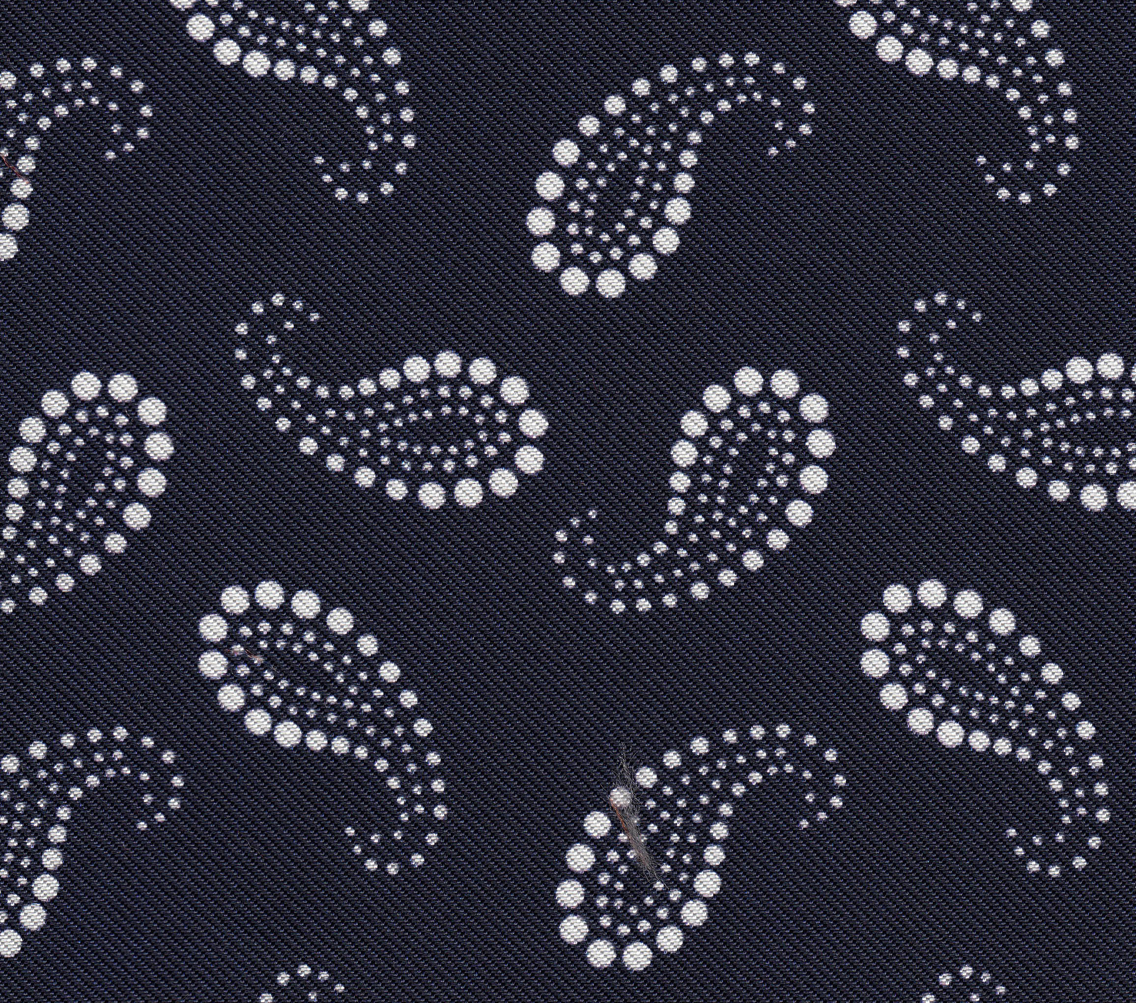 {[en]:White on Midnight Blue Macclesfield Print Pattern Silk Tie