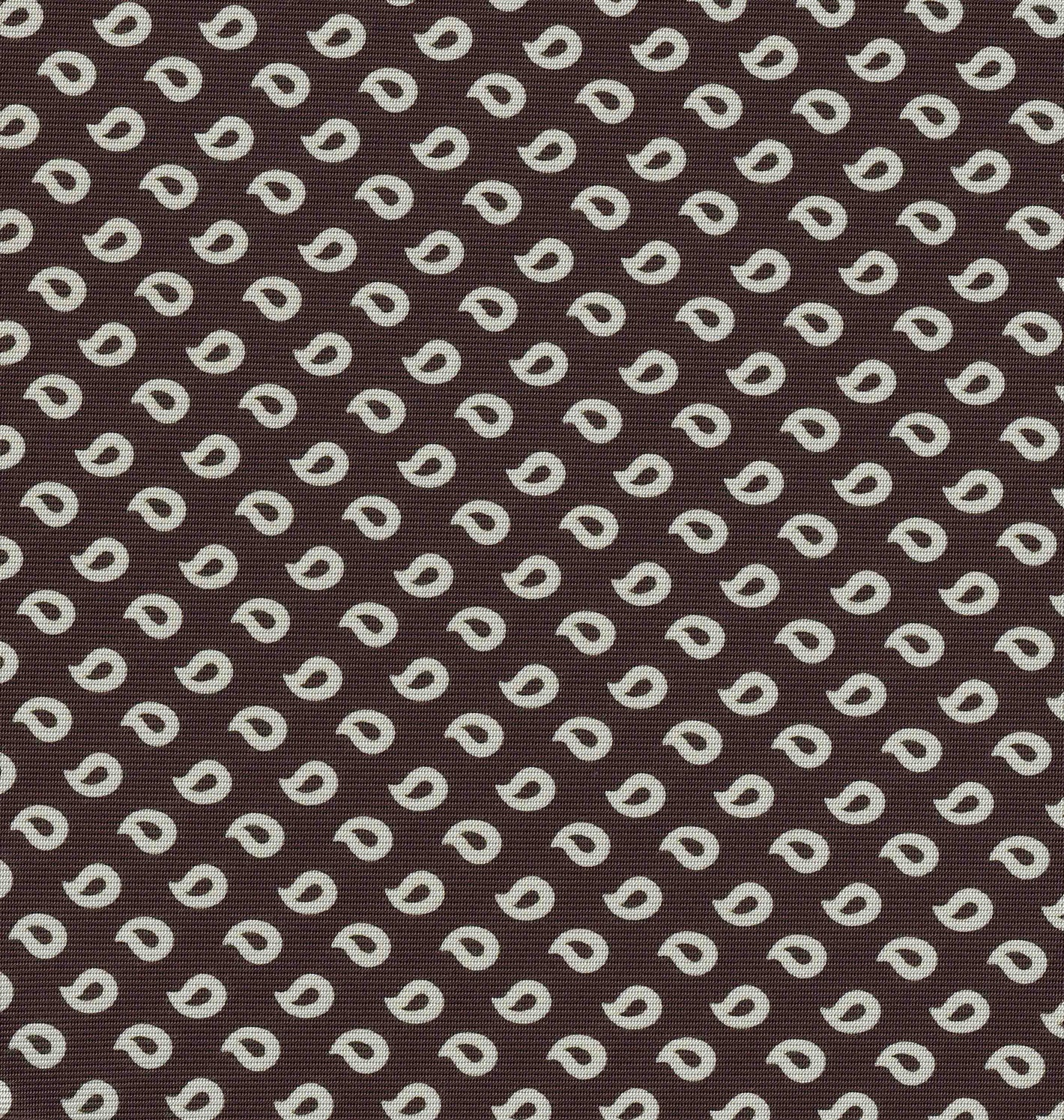 {[en]:Off-White on Dark Chocolate Print Pattern Silk Pocket Square