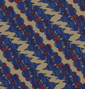 {[en]:Red & Blue on Sand Print Pattern Silk Pocket Square