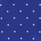 {[en]:White On Royal Blue Printed Dot Silk Tie