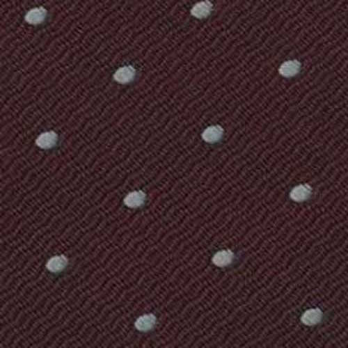 {[en]:White Dots on Burgundy Pin-Dot Silk Bow Tie