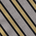 ウエストポイントシルクポケットスクエア #AMP-6（ゴールド、ブラック＆シルバー）