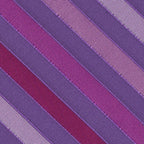 {[en]:Purple, Lavender, Soft Pink & Sky Blue Striped Silk Tie