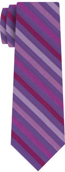 {[en]:Purple, Lavender, Soft Pink & Sky Blue Striped Silk Tie
