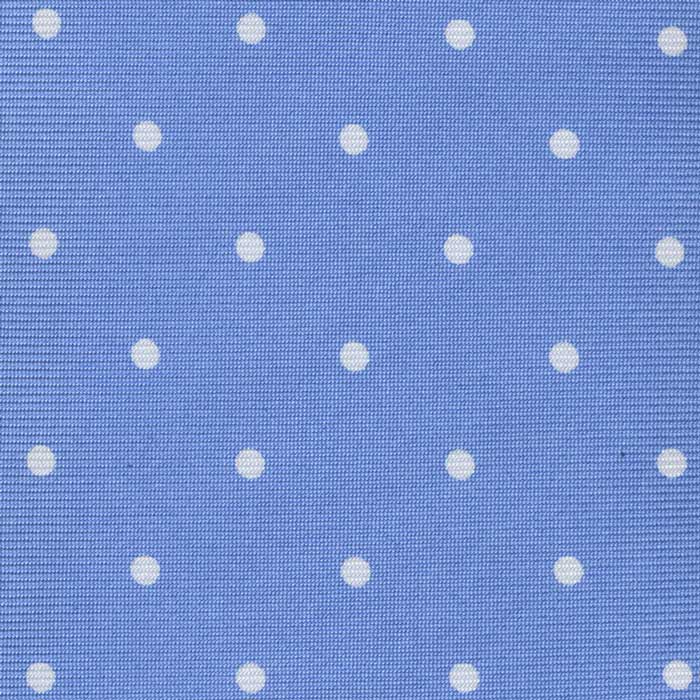 {[en]:White On Sky Blue Printed Dot Silk Tie