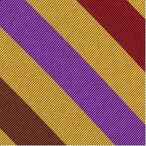 {[en]:Lavender, Burgundy, Olive Green, Orange & Fuchsia on Yellow Gold Reppe Stripe Silk Pocket Square