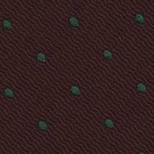{[en]:Green Dots On Burgundy Pin-Dot Silk Bow Tie