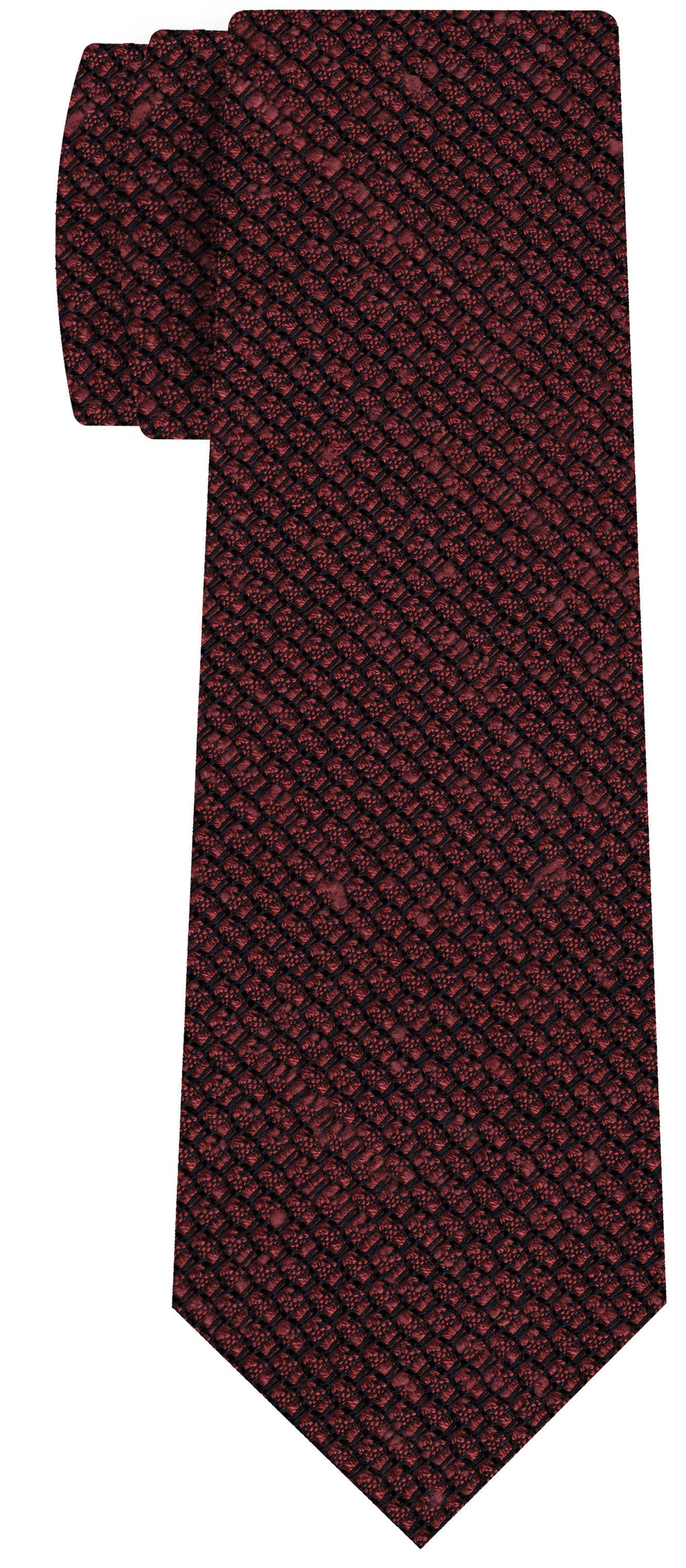 {[en]:Red Shantung Grenadine Grossa Silk Tie