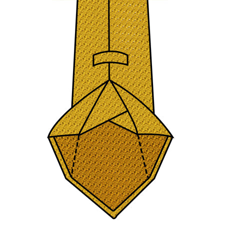 7-fold Unlined Tie Construction with flat edges