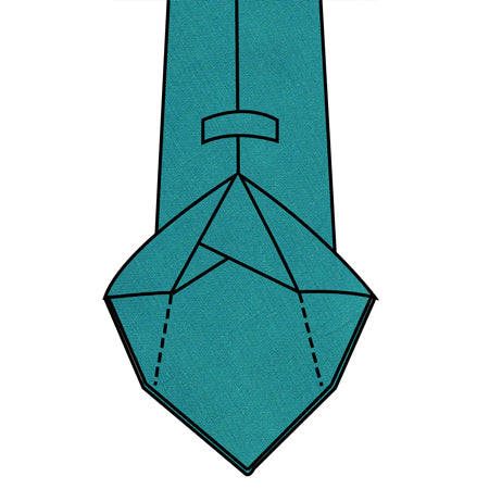 7-fold Unlined Tie Construction With Tipping