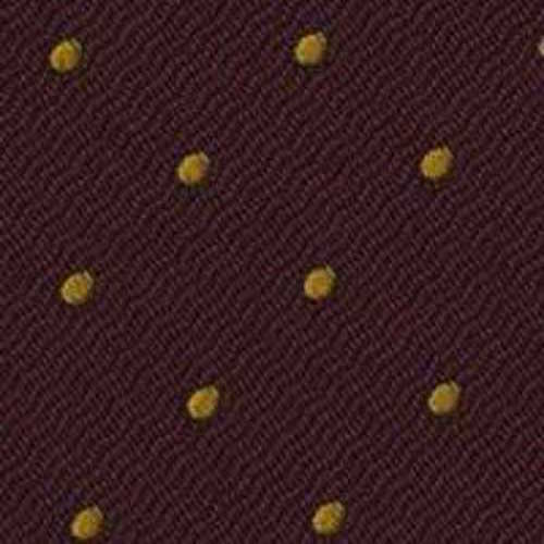 {[en]:Yellow/Gold Dots on Burgundy Pin-Dot Silk Bow Tie