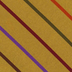 {[en]:Lavender, Burgundy, Olive Green, Orange & Fuchsia on Yellow Gold Reppe Stripe Silk Tie