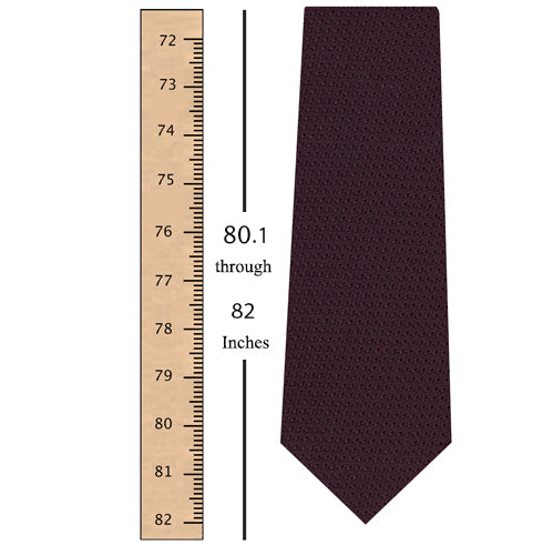 80.1 through 82 Inches (203.3 through 208.3 Centimeters) Tie Length