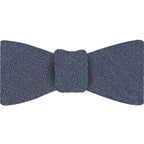 {[en]:Silver Blue Mulberrywood Weave Silk Bow Tie