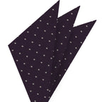 {[en]:White Dots on Purple Pin-Dot Silk Pocket Square