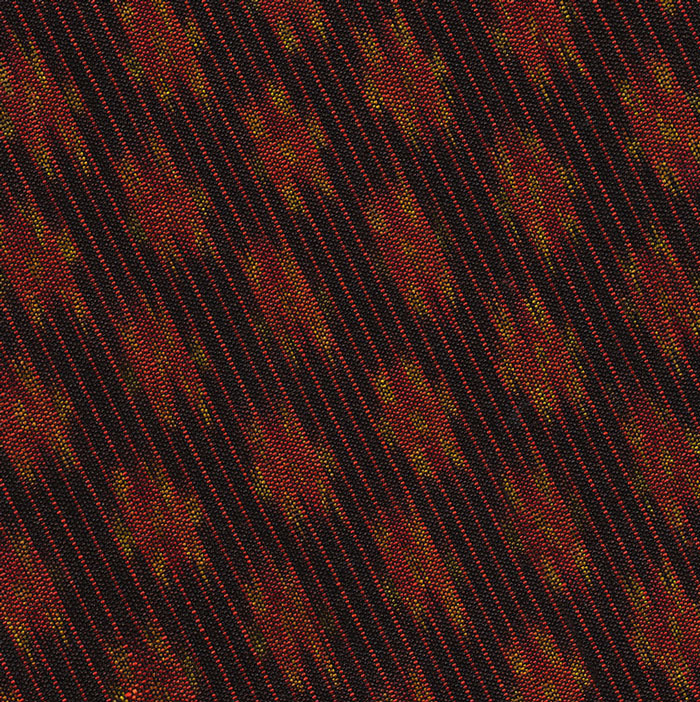 {[en]:Red & Yellow Gold on Black Mudmee Silk Tie