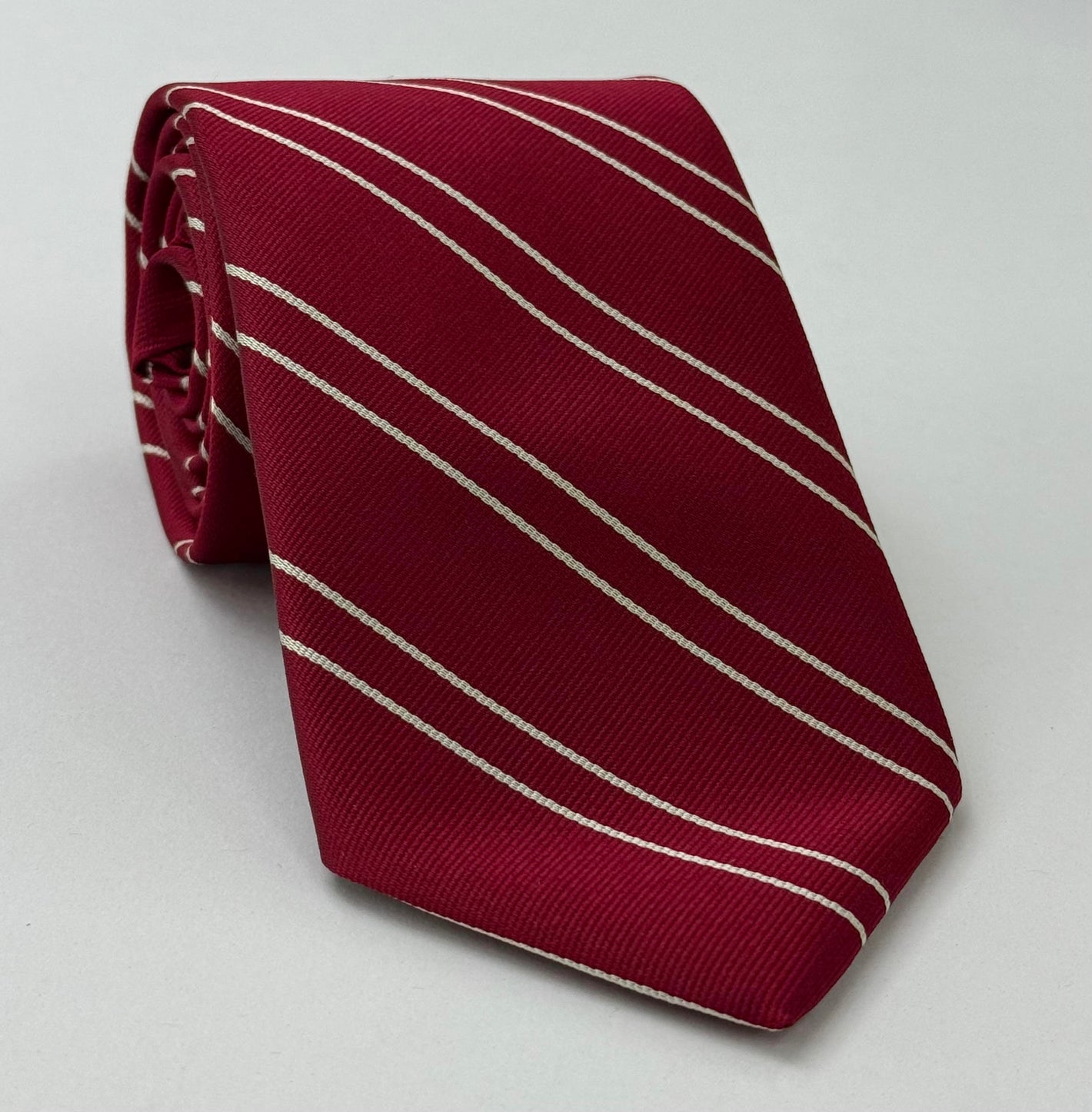 University of Oklahoma Silk Tie ACO-17 (Crimson & Off-White)
