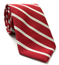 Cardinal & Silver/White Stanford Silk Tie ACO-18