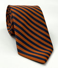Burnt Orange & Dark Navy Blue University of Florida Silk Tie ACO-26
