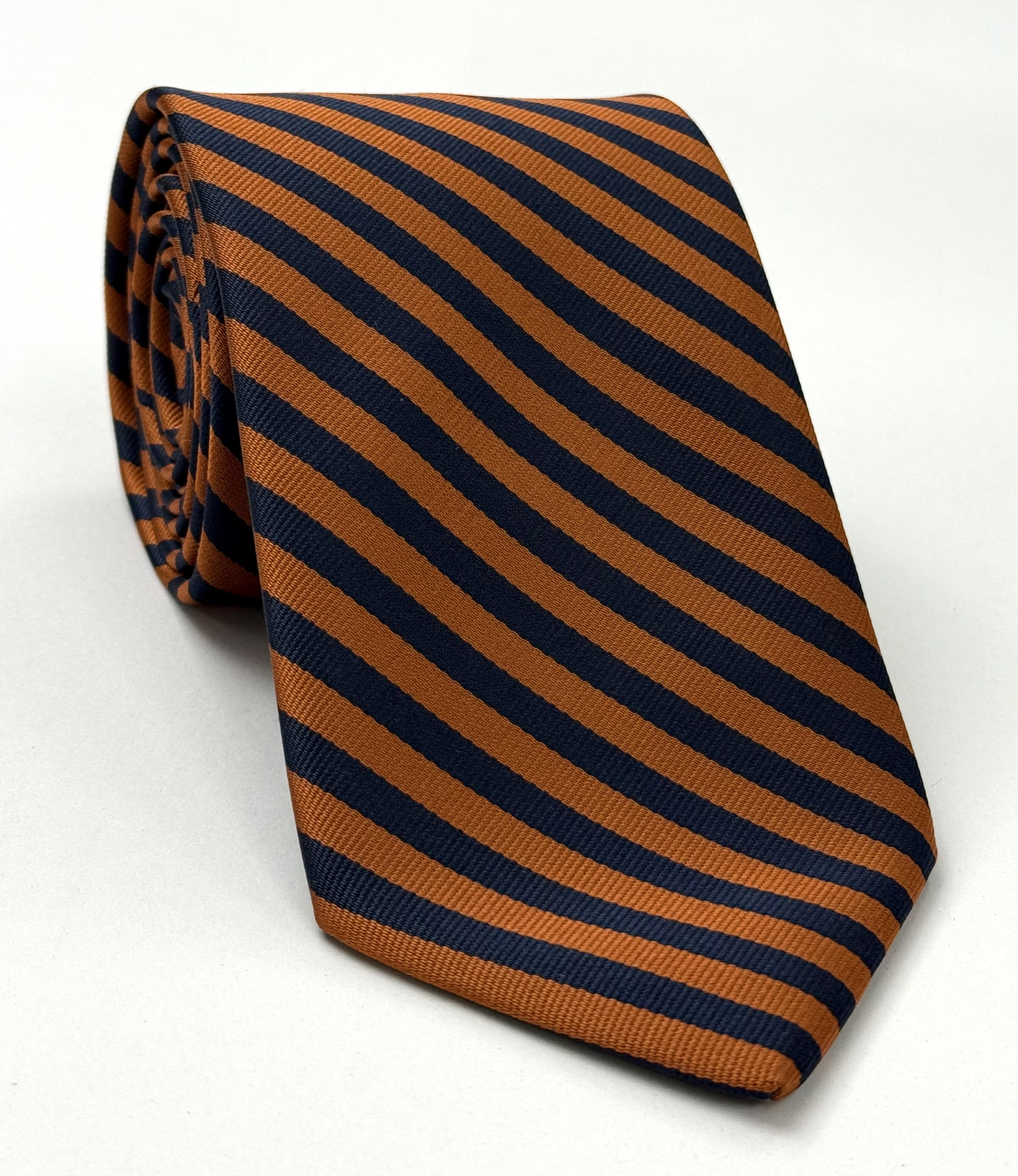 Burnt Orange & Dark Navy Blue University of Florida Silk Tie ACO-26