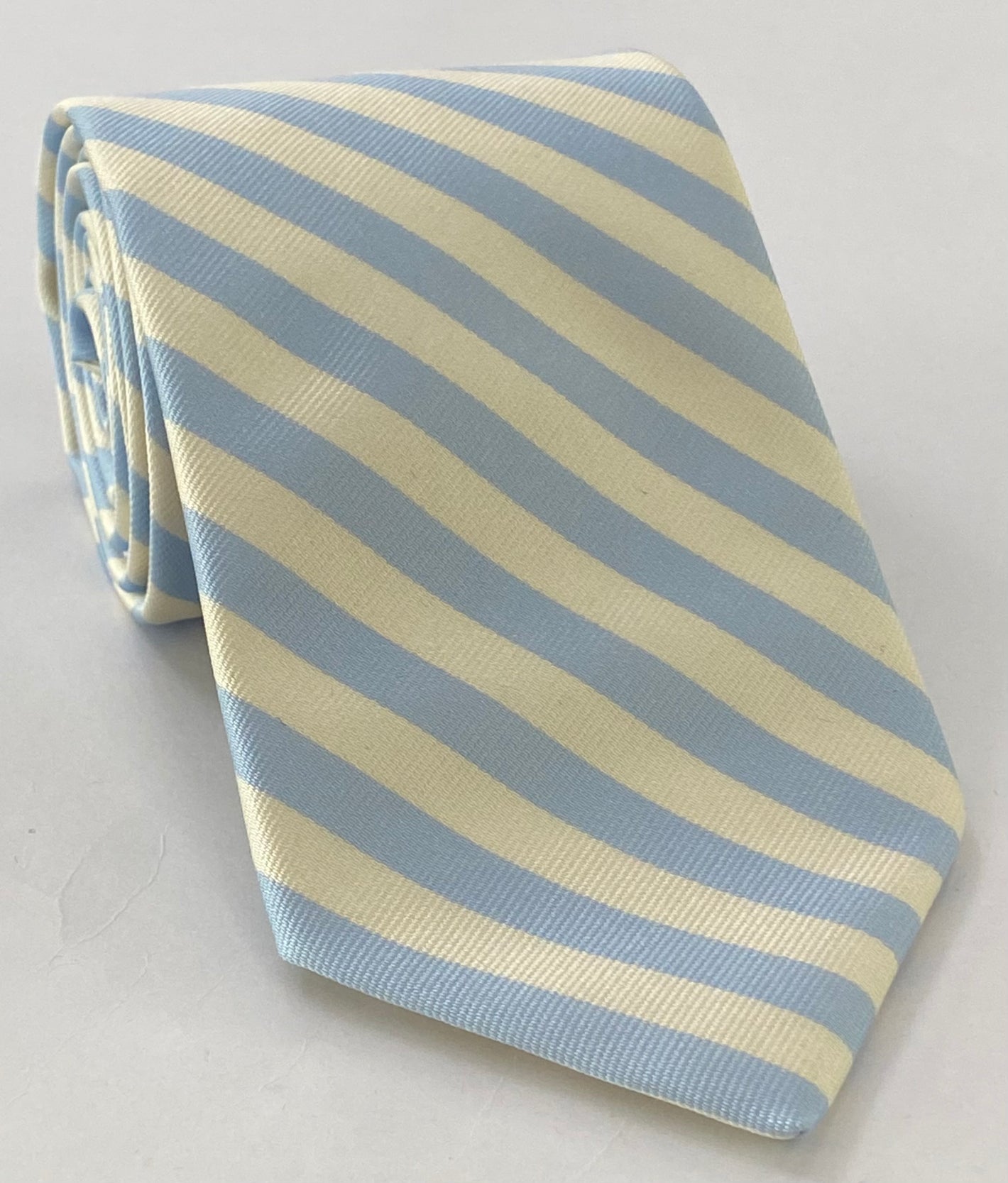 Columbia Silk Tie #ACO-3 (Light Blue & White)
