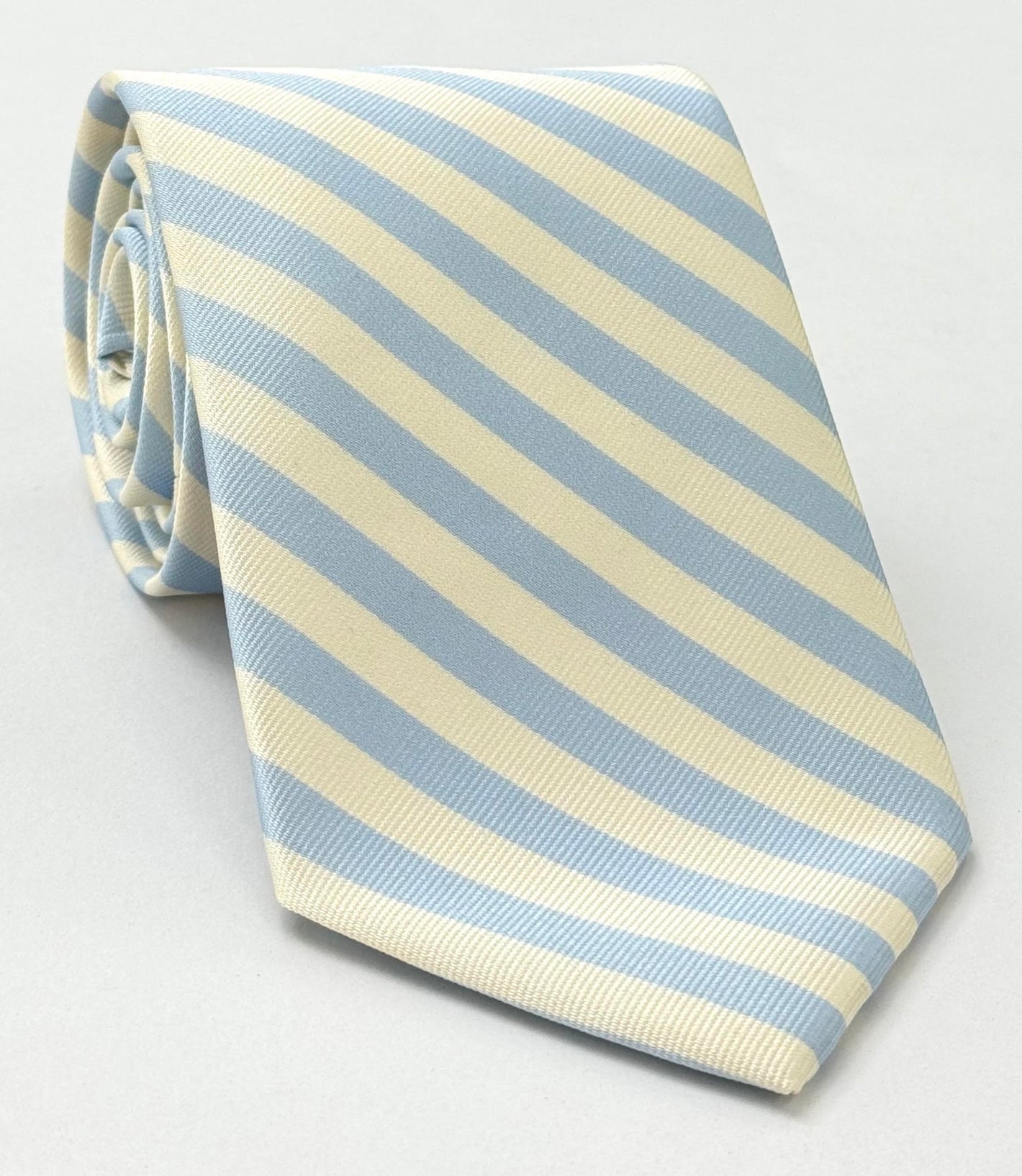 淺藍色與白色Columbia真絲領帶 ACO-3