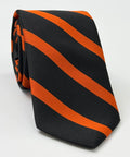Black & Orange Princeton University Stripe Silk Tie ACO-54