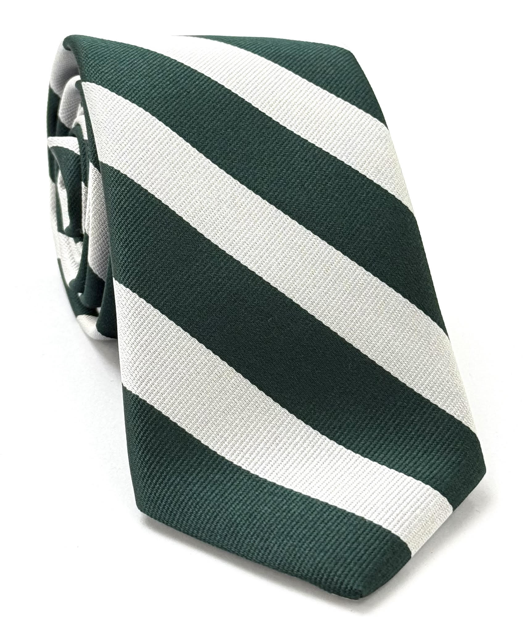 Forest Green & Silver Gray Dartmouth Silk Tie ACO-9