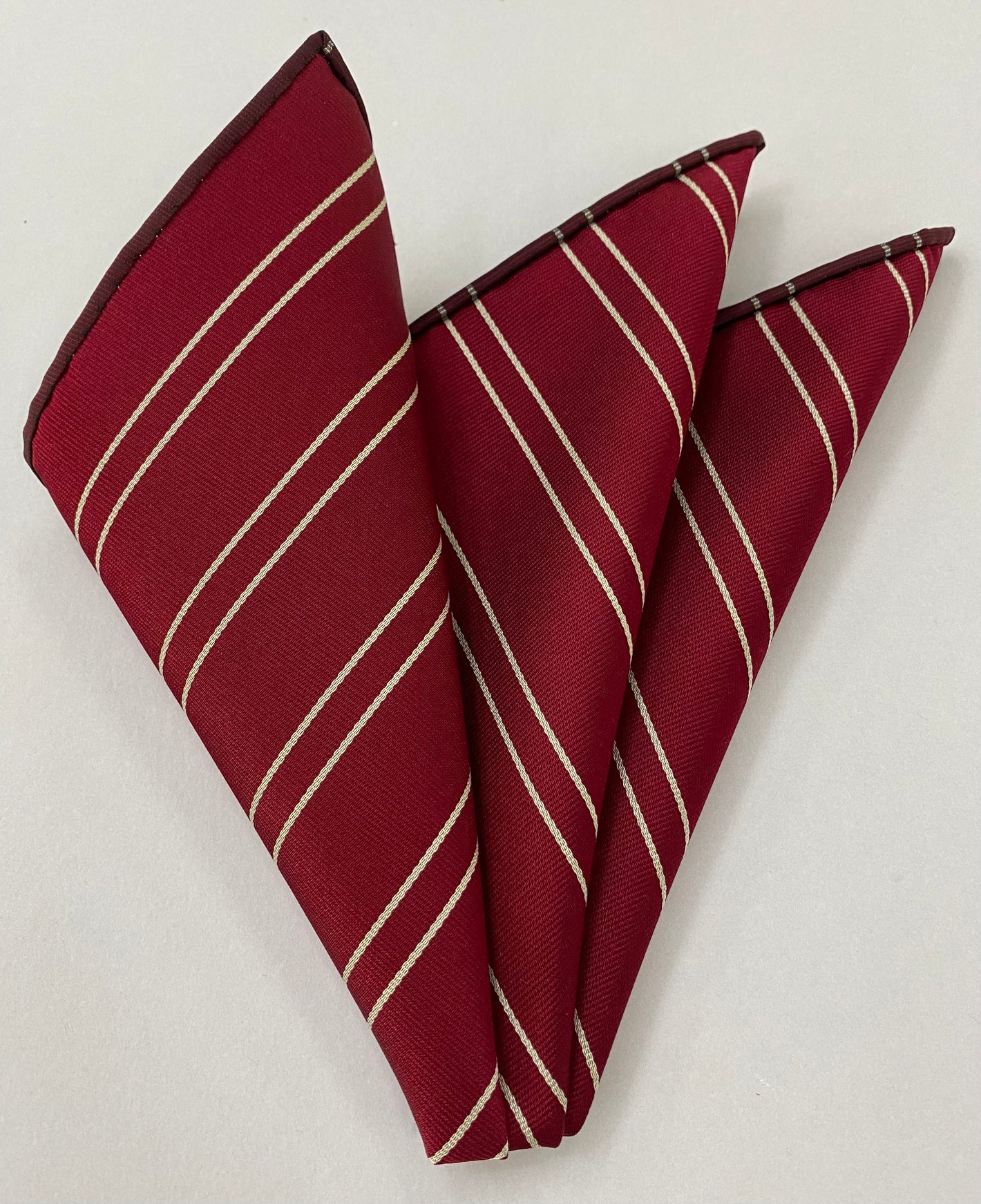 오클라호마 대학교 실크 포켓 스퀘어 #ACOP-17 (크림슨 & 오프화이트)