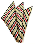 Black, Gold, Off-White, Green & Red Iraqi Campaign Medal Silk Pocket Square AMP-5