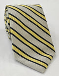 Yellow, Black On Off White US Army West Point Silk Tie AMT-6