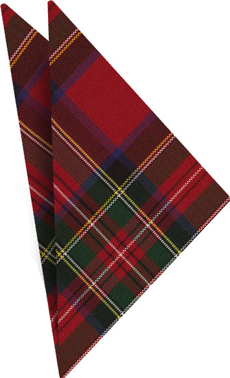 {[en]:Royal Stewart Plaid Tartan Irish Poplin Pocket Square