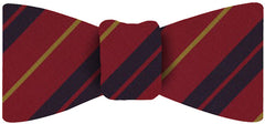 {[en]:Yellow & Midnight Blue on Red Atkinsons Striped Irish Poplin Tie