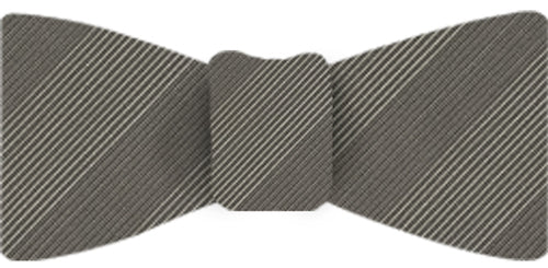 {[en]:Cream & Gray Stripe Atkinsons Irish Poplin Bow Tie