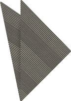 {[en]:Cream & Gray Atkinsons Striped Irish Poplin Pocket Square